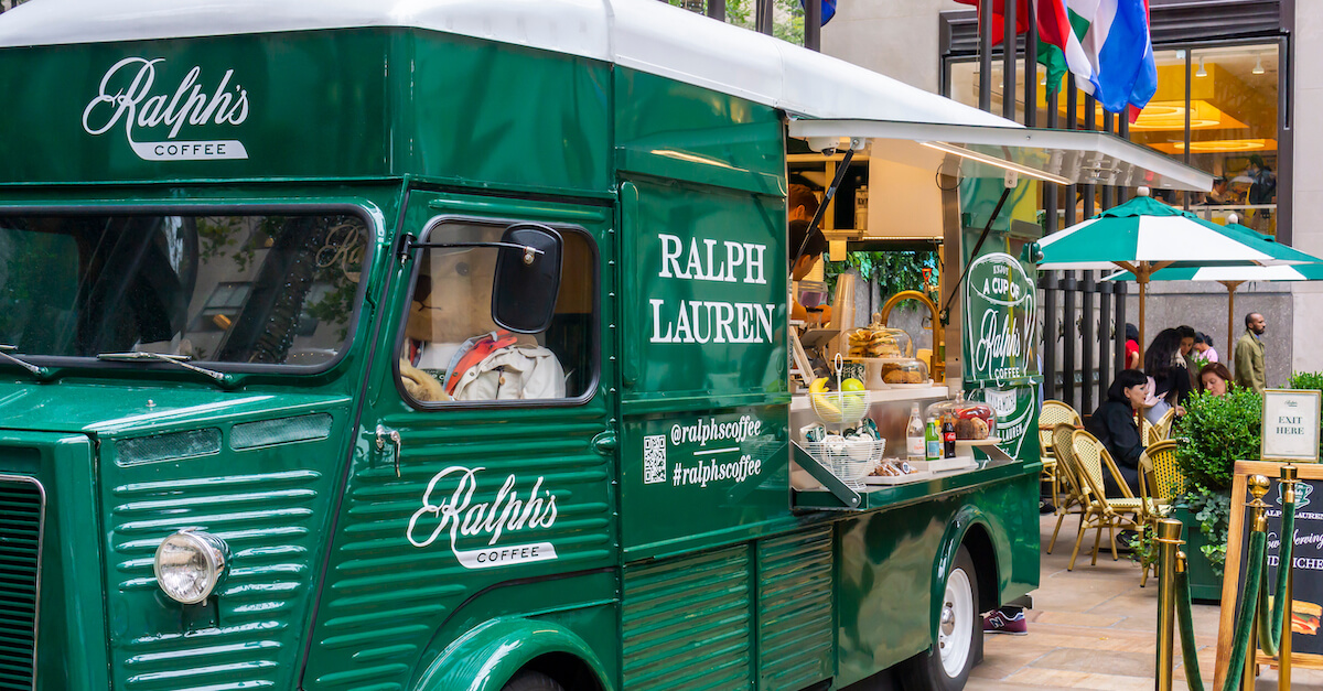 Ralph Lauren mobile coffee shop experience economy