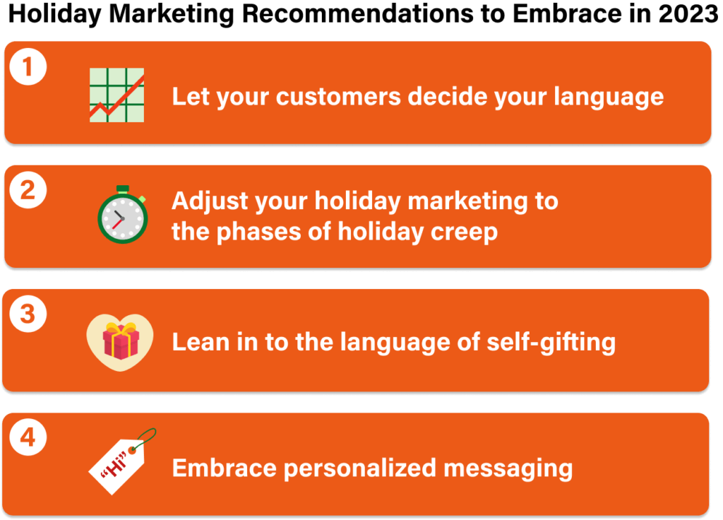 Holiday marketing recommendations to embrace in 2023.